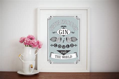 Gin Art Display Display Ideas Kitchen Prints Wall Art T New Room Gin Initials Home