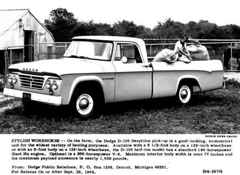1964 Dodge Pickup Information And Photos Momentcar