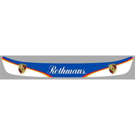 Porsche Rothmans Helmet Visor Sunstrip Sticker Cafe Racer Bretagne