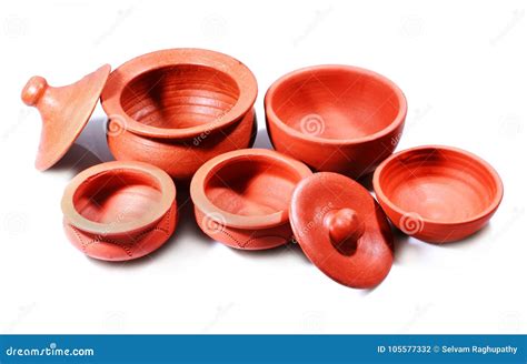 Traditional Home Made Clay Pots And Bowls Stock Photo Image Of Pots