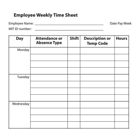 Simple Time Sheet