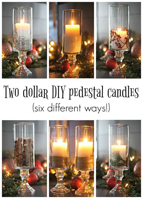 Beautiful Diy Pedestal Candles Using Dollar Store Items From Thrifty