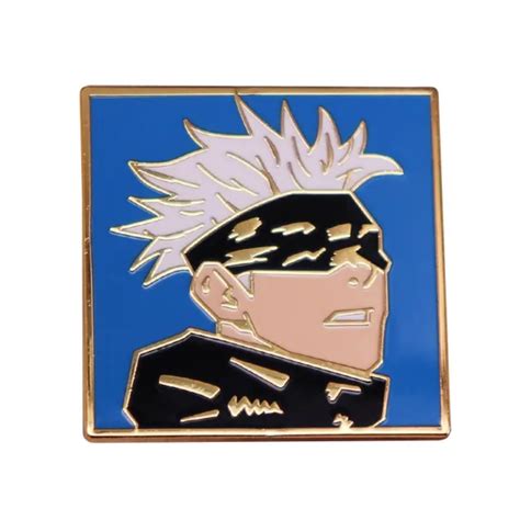 Anime Jujutsu Kaisen Gojo Satoru Cartoon Metal Enamel Lapel Badge