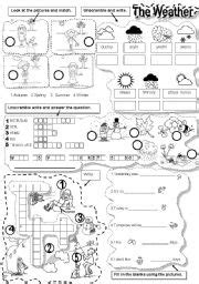 Match a worksheet for beginner students for practising weather vocabulary. weather worksheet: NEW 27 WEATHER PATTERN WORKSHEETS FOR ...