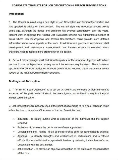 The paper that has your logo, business name and other information like address website and email. 55+ FREE HR Job Description Templates | HR Templates ...
