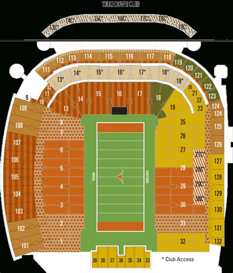 University Of Texas Football Stadium Map Printable Maps