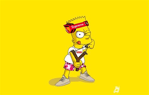 Trippy Cool Bart Simpson Background