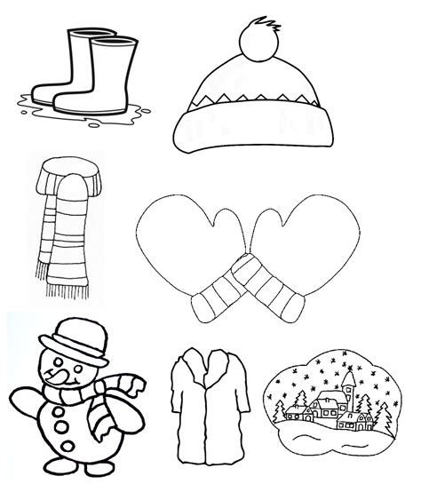 Coloriages hivers petites images à imprimer