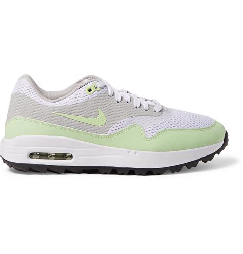 Nike Golf Air Max 1g Faux Leather Trimmed Coated Mesh Golf Shoes
