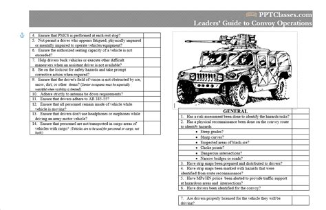 Army Convoy Brief Powerpoint Army Military