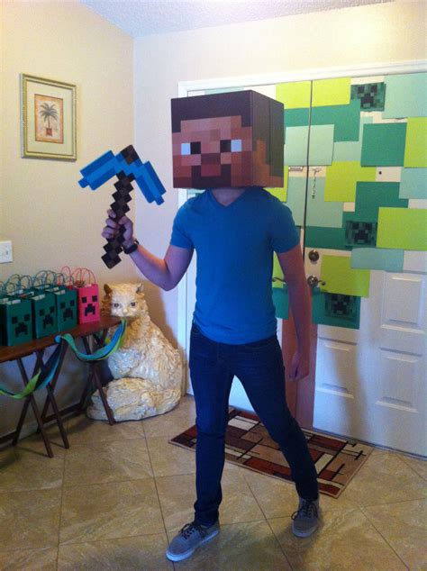 Minecraft Steve Greeted Each Of Our Guest When They Came To The Door