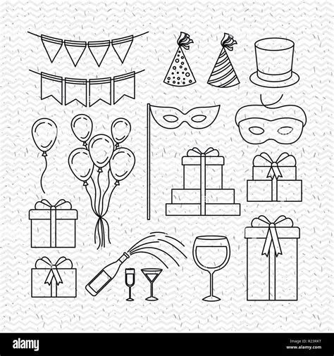 Party Celebration Set Icons Stock Vector Image And Art Alamy