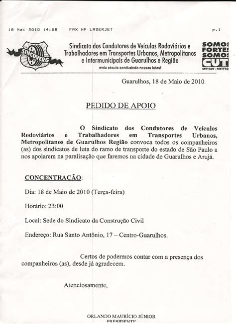 Marcos Antônio Pedido De Apoio Greve Em Guarulhos E Região