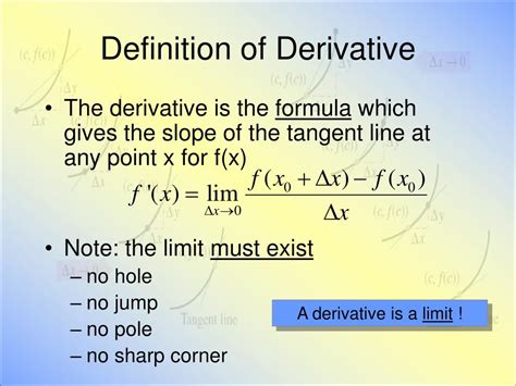 PPT - The Derivative and the Tangent Line Problem PowerPoint