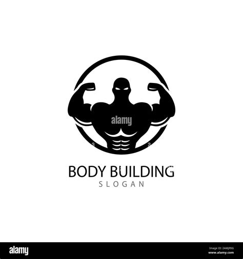 Symbol Gym Template Badge Strong Design Muscle Element Emblem Bodybuilding Logo