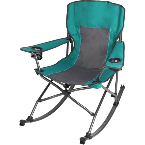Ozark Trail Foldable Comfort Camping Rocking Chair Green 300 Lbs