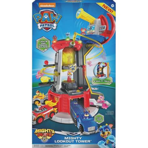 The Paw Patrol Light And Sound Lookout Tower Is In Its Box With