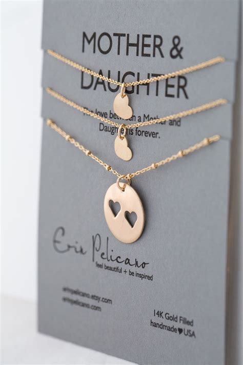 Homemade gifts for mom birthday from daughter. Mother Daughter Necklaces Gifts for Sisters Gift for Mom ...