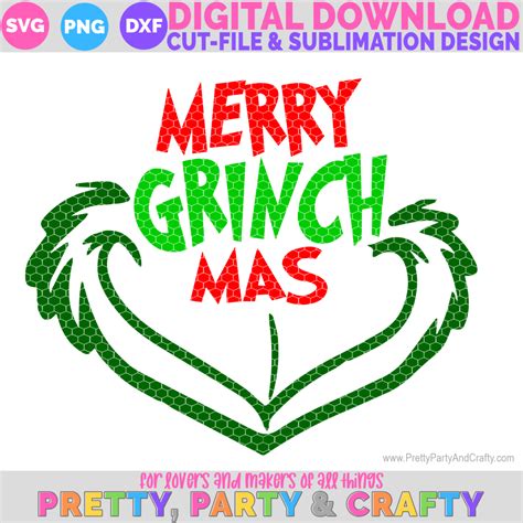 merry grinchmas svg free pretty party and crafty