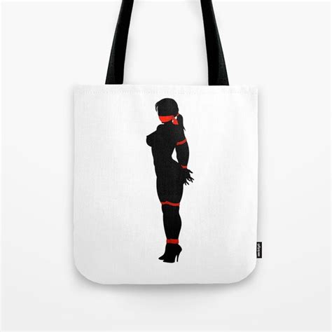 naked bondage girl silhouette tote bag by vector beauties society6