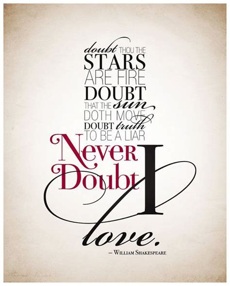 Never Doubt I Love Inspirational Quotes Shakespeare Quotes William