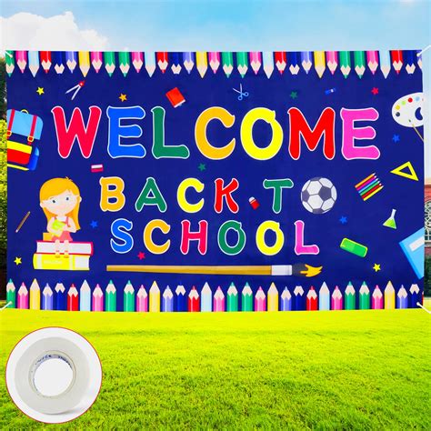 Buy Welcome Back School Banner 77x44 Extra Large Fabric The First