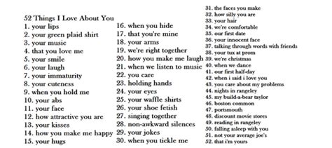 52 Things I Love About You Tumblr Reasons Why I Love You Love You