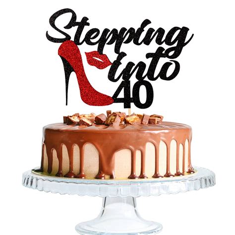 Buy Stepping Into 40th Birthday Cake Topper 40 Years Old Female