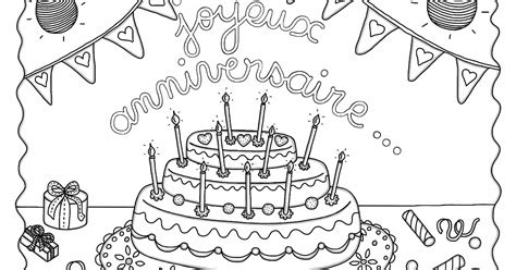 cocolicocreations Mercredi Coloriage # 9, Gateau d'anniversaire