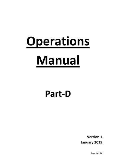 Business Operations Manual Template Hq Template Documents