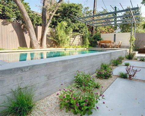 Long Narrow Concrete Above Ground Modern Pools Above Ground