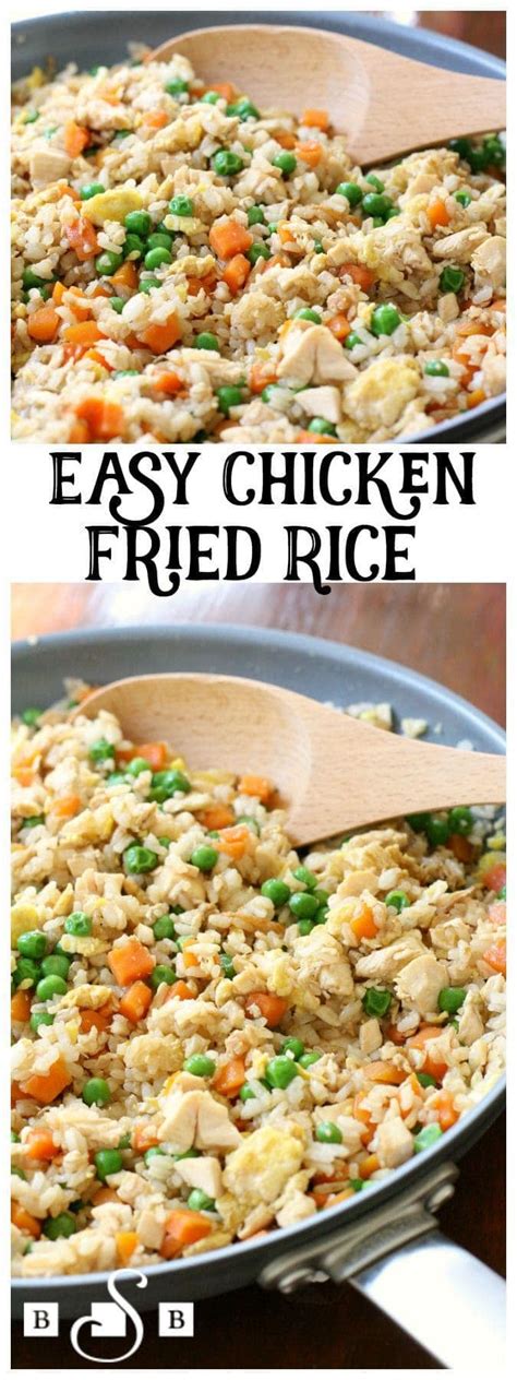 A much better and healthier option than takeout! EASY CHICKEN FRIED RICE RECIPE - Butter with a Side of Bread