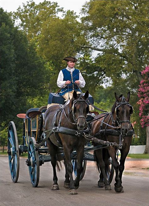 18th Century Horse Drawn Open Carriage At Colonial Williamsburg