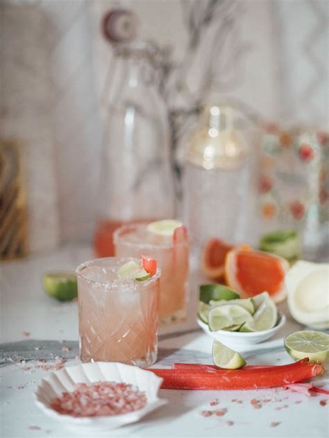 Refreshing Rhubarb Margaritas. http://www.katelavie.com/2019/03/refreshing-rhubarb-margaritas ...