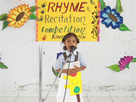 Nursery and jr.kg children had poem recitation competition, while the sr.kg children did an amazing job of storytelling. Poetry recitation Poems