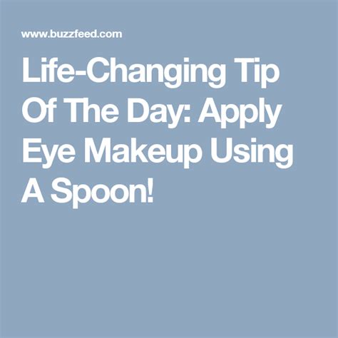 I curl my lashes before applying eyeliner. Life-Changing Tip Of The Day: Apply Eye Makeup Using A Spoon! | Applying eye makeup, Eye makeup ...