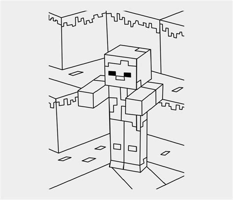 Minecraft Zombie Coloring Pages, Cliparts & Cartoons - Jing.fm