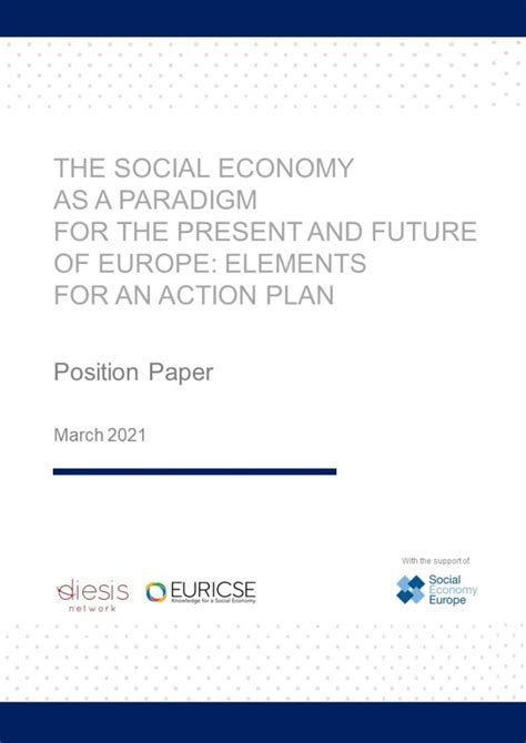 The Social Economy As A Paradigm For The Present And Future Of Europe