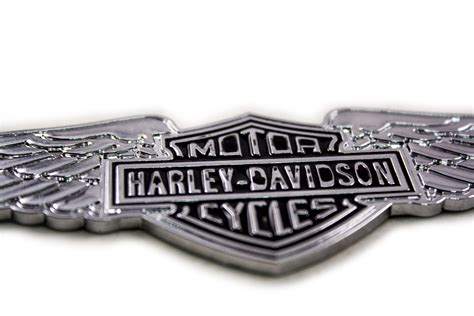 Harley Davidson Metal Chrome Gastank Emblem Badge Logo Decal Sticker