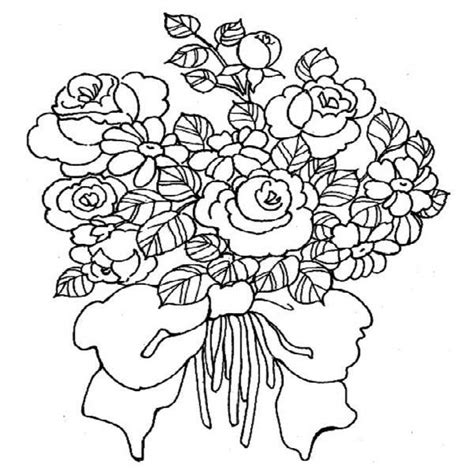 Coloriage Bouquet De Fleurs 160800 Nature Dessin à Colorier