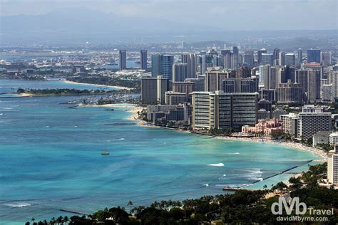 Honolulu And Waikiki Beach Areas A Seen From The Summit Of Diamond Head
