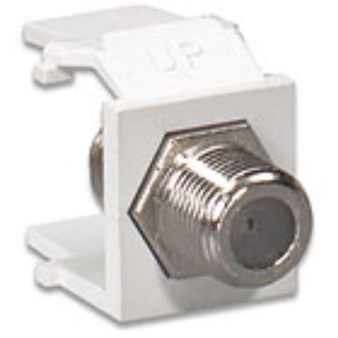 Leviton Quickport F Type Adapter Nickel Plated White The Home Depot