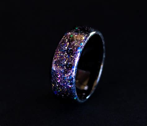 Galaxy Glow Ring Endless Band Space Age Rings