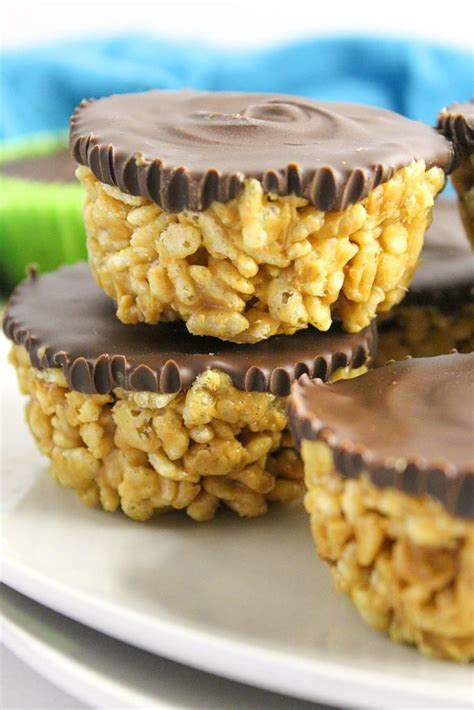 Think about totally awesome rice krispie treats that have plenty of butterfinger candy bars mixed in. Peanut Butter Rice Krispies Treats | Baking You Happier
