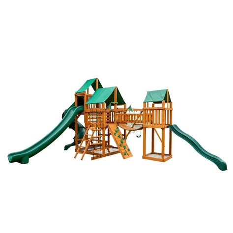 The Treasure Trove Ii Swing Set With Natural Cedar Posts From Gorilla