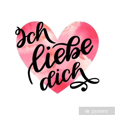 Egal was ist, hörst du mich? Fototapete Handgeschriebener Text auf deutsch ich liebe ...