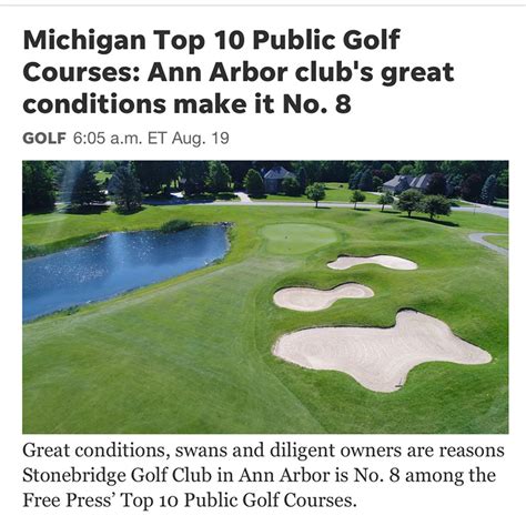 top 10 public golf course in metro detroit stonebridge golf club ann arbor
