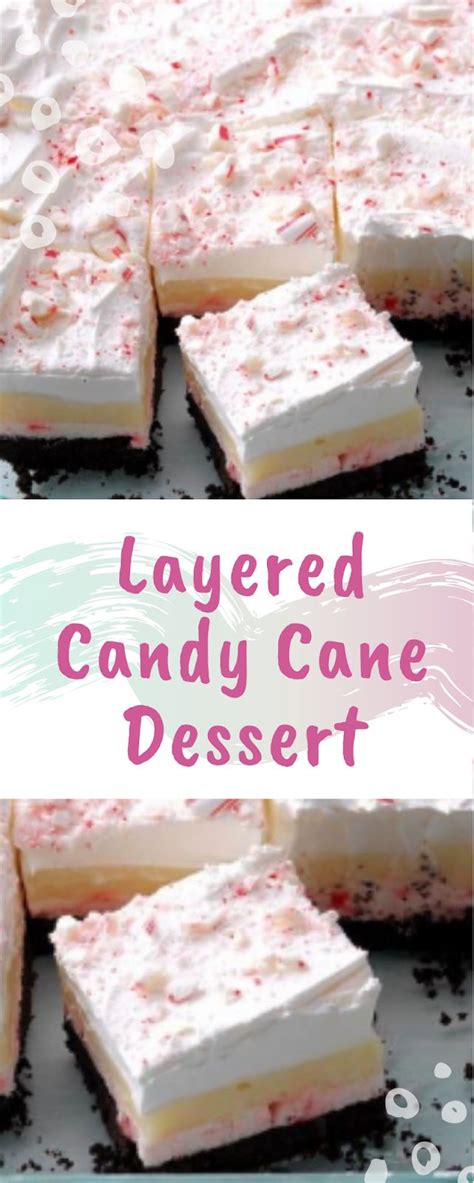 Layered Candy Cane Dessert Inggrid Recipes Candy Cane Dessert Desserts Food Processor Recipes