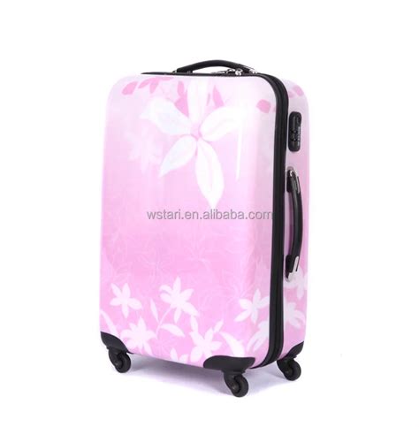 Women Flower Trolley Luggagefemale Travel Suitcases Universal Wheels