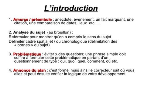 Exemple D Introduction De Dissertation En Français  Le Meilleur Exemple